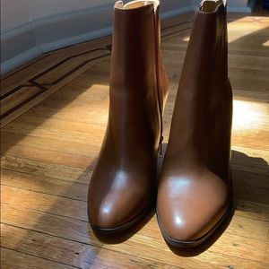 Brown coach booties